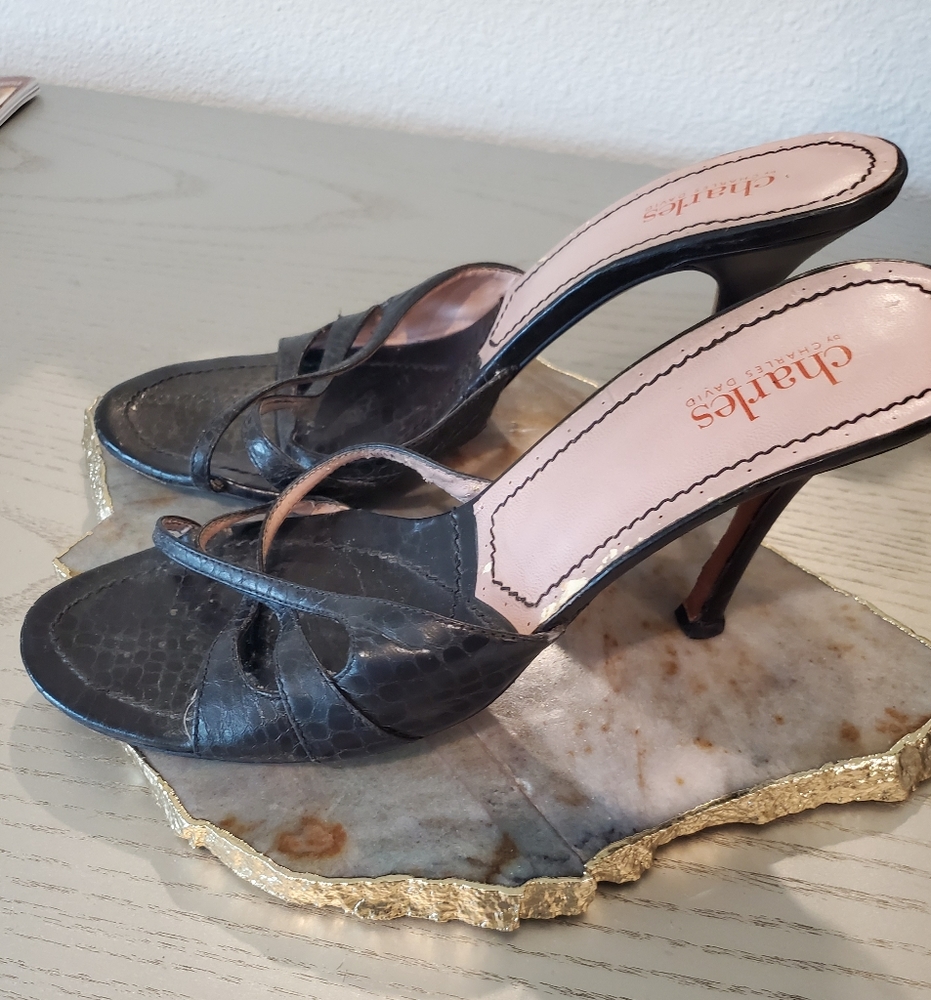 High heeled open-toe sandals